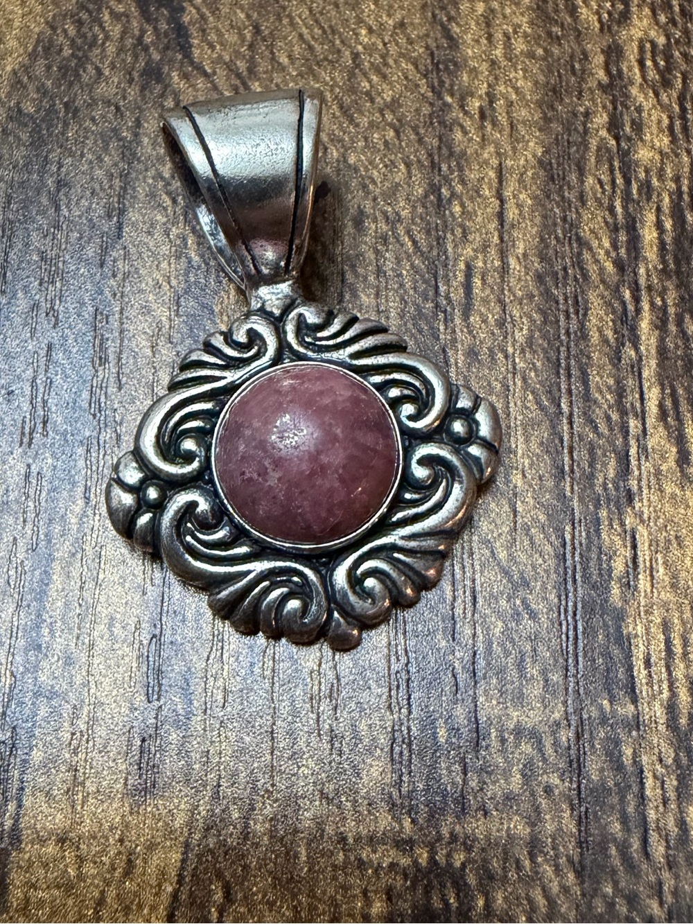 Vintage Carolyn Pollock Rhodochrosite Pendant
